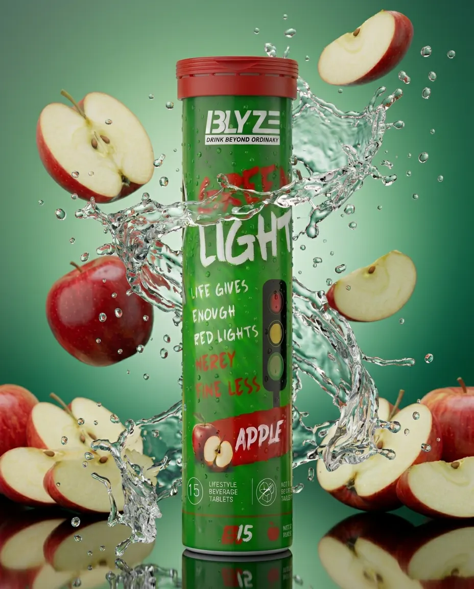 BLYZE Green Light Apple bottle view 1